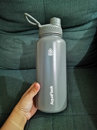 Aqua Flask Stone gray Wide mouth w/ flip cap Vacuum Insulated Stainless Steel Drinking Tumbler