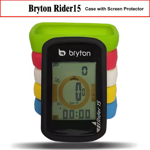 Generic Bike Gel Skin Case & Screen Protector Cover for Bryton Rider 15 Rider 10 GPS Computer Case f