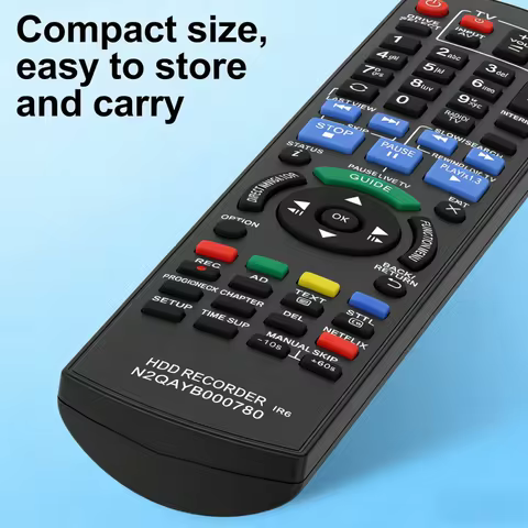 Replacement Remote Control N2QAYB000780 for Panasonic Blu-Ray DVD Recorder, High-Quality Replacement