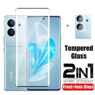 Pelindung Layar Tempered Glass Kompatibel Untuk Vivo V29 5G Vivo V29e Paket 2 in 1