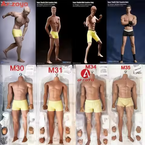 1:6 TBLeague Steel Stainless Skeleton Body M30 M31 M32 M33 M34 Super Flexible Seamless Male Body Sun