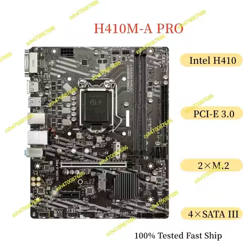 For MSI H410M-A PRO Motherboard 64GB LGA 1200 DDR4 Micro ATX Mainboard 100% Tested