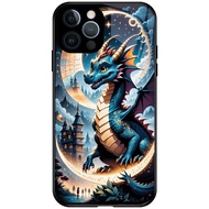 BVC black glass case with 3D Dragon shape for iPhone 14 13 12 11 Pro Max X XR XS 8 7 ip 6S 6 Plus k1