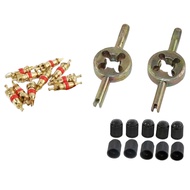 22-Piece Tire Valve Tool Set - Valve Core Wrench & Replacement Kit for Motorcycle, E-bike, Bicycle a