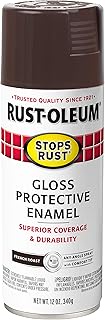 Rust-Oleum 248630 Stops Rust Spray Paint, 12 oz, Gloss French Roast