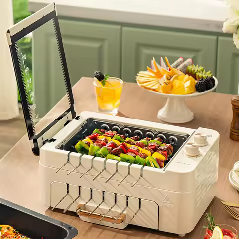 Skewer grill machine electric grill pan household multifunctional split electric grill skewer barbec