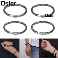 OSIER Link Chain Punk Gift Black Color Bangle
