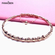 Ready Stock Original Russia 585 Purple Gold Soft Bracelet 14K Plated Rose Female Version Beads Hand 