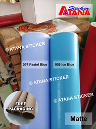 Skotlet Biru Muda Doff Ice Blue Pastel Blue Candy Dop Matte Cutting Stiker Anti Gores Papan Iklan Re