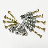 20 Pieces Zinc Self-Drilling Drywall Anchors with Screws Kit, 10 Heavy Duty Metal Wall Anchors and 1