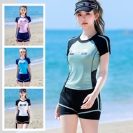 [40-63kg]Swimming suit for women conservative slimmer look cover belly swimsuit woman 2 piece women 