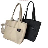 Canvas Tote Shopping Bags Shoulder Large-capacity Portable bag Korean Shoulder Bag Canvas Bag Tote B