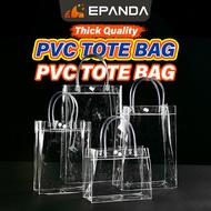 EPANDA Transparent Bag Shopping Bag Doorgift Bag Gift Bag Plastic Bag Transparent Goodies Bag Clear PVC Tote Bag Wedding
