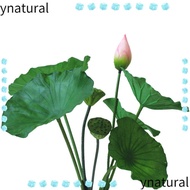 YNATURAL Artificial Flower, Landscape Artificial Flower Pole Artificial Lotus, Lotus Lotus Leaf DIY 