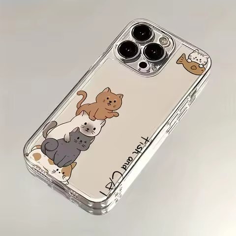 Cute Cartoon Cat Phone Case for Infinix itel A90 Note GT 50s 40 30i 12 11 10 Zero 30 20 Smart 10 9 8