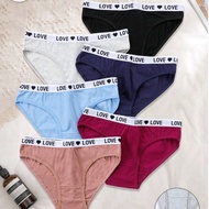 6 Pcs Low Waist Briefs Women Letter Belt Underwear Women Knickers Women Comfortable Panties Pack Set