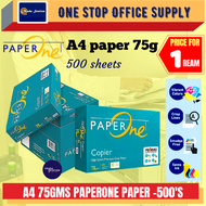 Paperone A4 Paper 75GSM / 85GSM / Kertas Putih / Kertas Tulis / White Paper / Office Use Paper / Pr