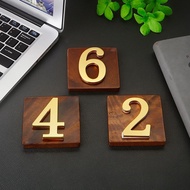 ‌‌HIQ‌ Table Number Wood Slot-in Type Dine in Table Number 实木 餐桌 号码牌 粘贴 D11