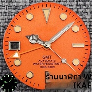 29 มม.ซ้ายมือสีเขียว GMT นาฬิกา Dial สีดําสีฟ้าสีแดงสีส้มนาฬิกา Face 9 นาฬิกาวันที่สีเขียวส่องสว่าง