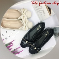 [Hoàn tiền 15%]Giày bệt búp bê nữ đính nơ xinh xắn da mềm êm chân - B19