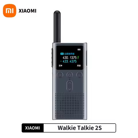 XIAOMI Walkie Talkie 2S 1.77"Color Screen 4W Power 120-hour Standby Dual Mode 5km Call Distance IP54