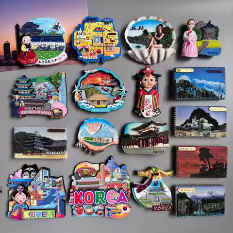 Korea Fridge Magnets Seoul Jeju BUSAN SOGRI-San South Korea Tourist Souvenir Collections