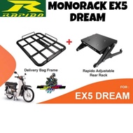 MONORACK RAPIDO ORIGINAL EX5 DREAM BLACK HEAVYDUTY TAPAK MONORACK COMBO SET ACCESSORIES MOTOR BOX MO
