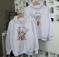 Hoodie couple wanita polos sweater hoodie Cartoon Couple jaket unisex terbaru 2021 jaket hoodie cowo