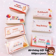 Jp 100pcs/pack Birthday Gift Tag Wedding Gift Tag All Occasion Tag Christmas Tag Gift Card SPS