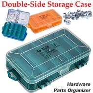 Double-Side Small Parts Storage Case Multifunctional Plastic Hardware Organizer Box Compartment for 