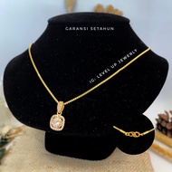 Italian Necklace & Gem Pendant | One Year Warranty | Original Stainless Steel | Anti-Allergy & Anti-