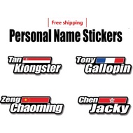 "Huazhou" 4 pcs Bike frame stickers Road MTB bicycle custom personal flag name Blood Type decal  Vinyl cycling accessories sticker