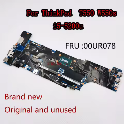 T550 Motherboard For Laptop Lenovo ThinkPad i5-5200u Cpu 20CJ 20CK 00UR078/679 00JT391/2 00JT371/2 W