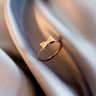 Cincin wanita korea stainless steel titanium gold anti karat dan luntur