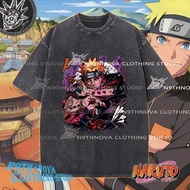 24h shipping N9THNOVA Tendo Pain Anime Naruto Pure Cotton Washed T-Shirt trend vintage