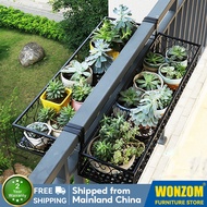 Wonzom Plant Rack Flower Pot Stand Balcony Hanging Plant Stand Home Windowsill Succulent Flower Pot Hanger Wrought Iron Plant Rack