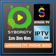[Ready Stock] SyberTV SyborgTV IPTV6k 1/3/6 Bulan VVIP Android Device SYBER Cyborg