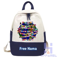 COUNTRY BALL COUNTRY HUMAN CHILDREN'S BACKPACK FREE NAME