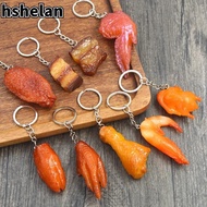 HSHELAN Simulation Food Keychain, Luxury Exquisite Roasted Chicken Key Holder, Jewelry Fake Braised Pork Fashion Funny Bag Hanging Pendant