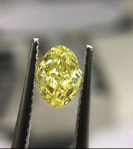 GIA 1.01ct 楕圓形黃鑽Oval Fancy Intense Yellow Diamond