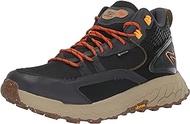 New Balance Men's Fresh Foam X Hierro V1 Mid-Cut Trail Running Shoe, Black/Magnet/Hot Marigold, 8 X-Wide