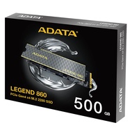 ADATA LEGEND 860 500GB PCIe Gen4x4 M.2 2280 SSD Solid State Drive