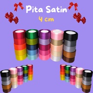 4cm SATIN Ribbon Satin Roll Ribbon Decorative Gift Ribbon Bouquet Colorful Colorful Ribbon Feather W