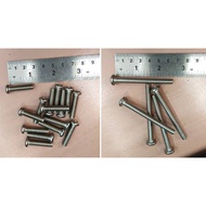 304 Stainless Steel RH Screw only for Basin/Sink Waste : ¼" x 2½"/ ¼" x 1" skru sinki