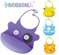 Babisil - 卡通矽膠圍兜/圍咀/兒童圍兜/防水圍咀 / BLW圍咀/ 幼兒軟膠口水肩 (紫色) (1件裝)