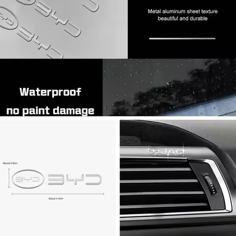 3D Metal Car Logo Emblem Interior Decor Sticker for BYD Atto 3 Seal Dolphin Han Tang Song Yuan Water