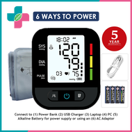 【Free Gift】 5 Years Warranty Blood Pressure Monitor Digital Bp Monitor Digital with Charger Original Rechargeable USB Powered Upper Arm Bp Monitor Portable Electronic Home Health Care Monitor