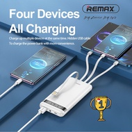 REMAX Powerbank With Built In Cable Powerbank With Cable 2A Slim Powerbank 10000mAh Powerbank With Torchlight RPP-222