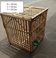 kandang ayam bambu /(70x70x70)kandang ternak/kandang bongkar pasang/kandang hewan peliharaan kelinci