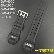 เปลี่ยนสีดำสายนาฬิกาข้อมือซิลิโคนสำหรับ Casio G-Shock GA-1000/1100 GW-4000/A1100/A1000 G-1400นาฬิกา Accessorie